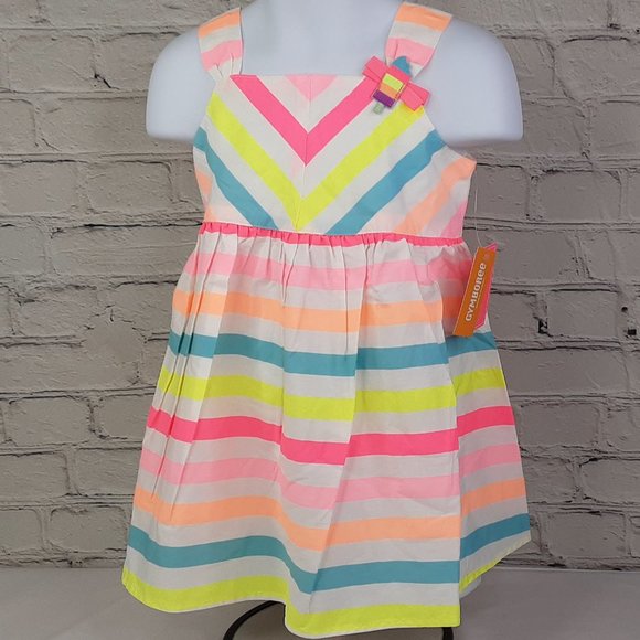 GYMBOREE'POPSICLE PARTY' EMBROIDERED POPSICLE CHEVRON STRIPE SUN DRESS & BLOOMER - Picture 12 of 16